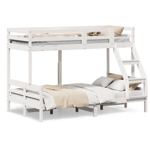 vidaXL Bunk Bed without Mattress 90x200/120x200 cm White Solid Wood