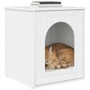 vidaXL Cat House Gloss White 53 x 52 x 62 cm Engineered Wood