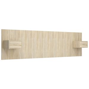 vidaXL Bed Headboard with Cabinets Sonoma Oak Engineered Wood