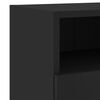 vidaXL TV Wall Cabinets 2 pcs Black 60x30x30 cm Engineered Wood