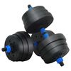 vidaXL 4-in-1 Dumbbell Set Black and Blue 121 x 19.5 x 19.5 cm