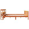 vidaXL Bed Frame with Headboard without Mattress Wax Brown 200x200 cm