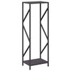 vidaXL Firewood Rack Black 34x25x100 cm Cold-rolled steel