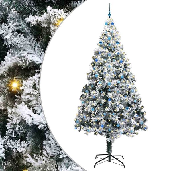 vidaXL Christmas Tree with 300 LEDs with Stand Green 300 cm PVC