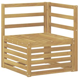 vidaXL Outdoor Corner Sofa Solid Acacia Wood White 63 x 63 x 73 cm