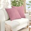 vidaXL Sofa Pillows 2 pcs Pink 80 x 80 cm Corduroy Fabric