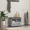 vidaXL Hall Bench with Cushion Concrete Grey 60 x 38 x 46 cm