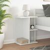 vidaXL Bedside Table White 46.5x29x61 cm Engineered Wood