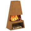 vidaXL Fire Pit Brown 60 x 35 x 100 cm Steel