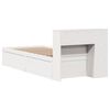 vidaXL Bed Frame without Mattress White 75x190 cm Small Single Solid Wood Pine