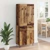 vidaXL Highboard Old Wood 69.5 x 34 x 180 cm Engineered Wood