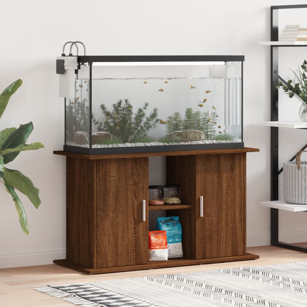 vidaXL Aquarium Stand Brown Oak 101x41x58 cm Engineered Wood