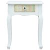 vidaXL Bedside Cabinet White 40x30x50.5 cm Wood