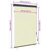 vidaXL Outdoor Roller Blind 120x250 cm Cream