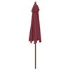 vidaXL Garden Parasol with Wooden Pole Bordeaux Red 299x240 cm