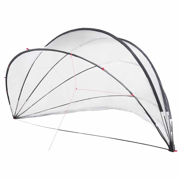 vidaXL Pool Dome Folding Manual Transparent 546 x 516 x 250 cm PVC