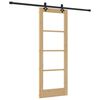 vidaXL Sliding Door Natural 73.5 x 198.5 cm Solid Pine Wood and Glass