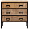 vidaXL Sideboards 2 pcs 70x35x70 cm Solid Rough Wood Mango