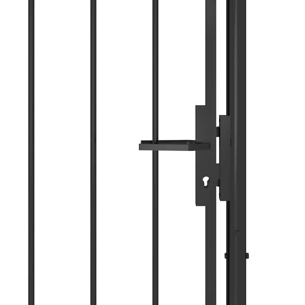 vidaXL Garden Gate Woerden Steel 1x2 m Black