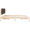 vidaXL Bed Frame with Upholstered Headboard Taupe 180 x 200 cm