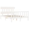 vidaXL Bed Frame without Mattress White 140x190 cm Solid Wood Pine