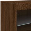 vidaXL Sideboard with LED Lights Brown Oak 283x37x67 cm