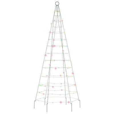 vidaXL Christmas Tree Light on Flagpole 200 LEDs Colourful 180 cm