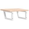 vidaXL Basin Shelf Wall Mounted Steel and Solid Wood Oak