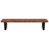 vidaXL Basin Shelf Wall Mounted Steel and Solid Wood Oak
