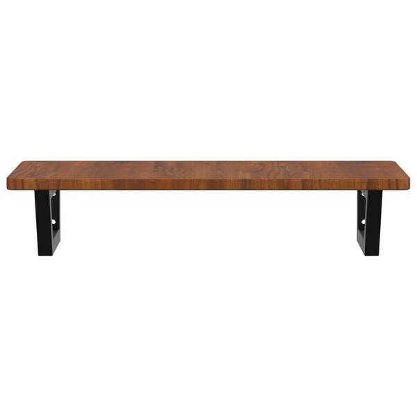 vidaXL Basin Shelf Wall Mounted Steel and Solid Wood Oak
