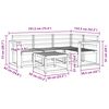 vidaXL Outdoor Sofa Set 5 pcs Natural Solid Acacia Wood