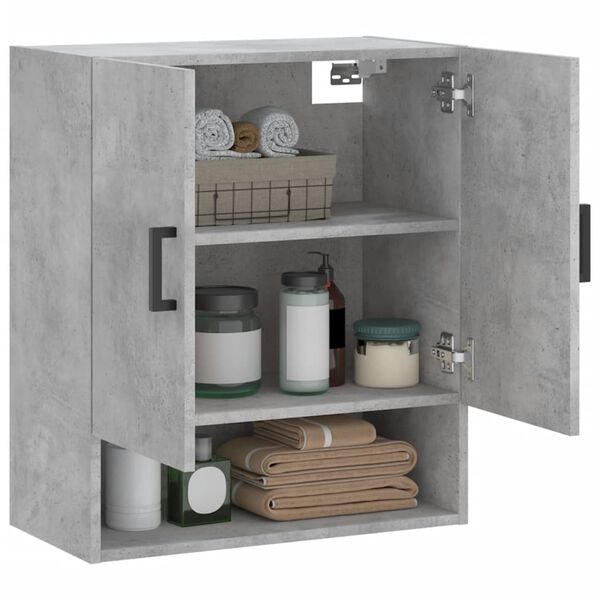 vidaXL Wall Cabinet Concrete Grey 60x31x70 cm Engineered Wood