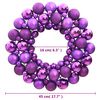 vidaXL Christmas Wreath Purple 45 cm Polystyrene