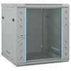 vidaXL Network Cabinet with Storage Grey 60 x 45 x 65 cm Steel
