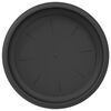 vidaXL Round Flower Tray 6 pcs Black &Oslash; 17.5 x 2 cm Plastic
