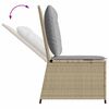 vidaXL Garden Sofa with Cushion Beige Poly rattan