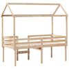 vidaXL High Sleeper Bed without Mattress 80x200 cm Solid Wood Pine