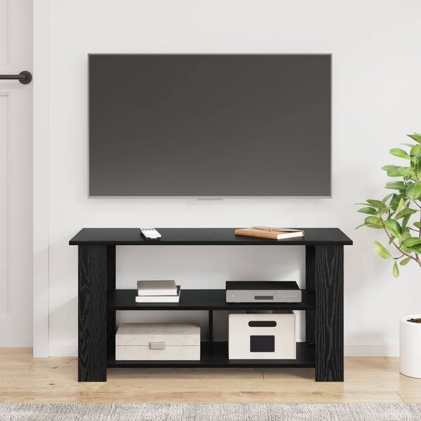 vidaXL TV stand Black Oak 100 x 40 x 50 cm