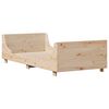 vidaXL Bed Frame without Mattress 75x190 cm Small Single Solid Wood Pine