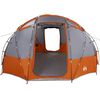 vidaXL Camping Tent Grey and orange 475 x 475 x 235 cm Polyester