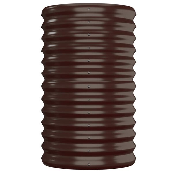 vidaXL Garden Raised Bed Galvanised Steel 152x40x68 cm Brown