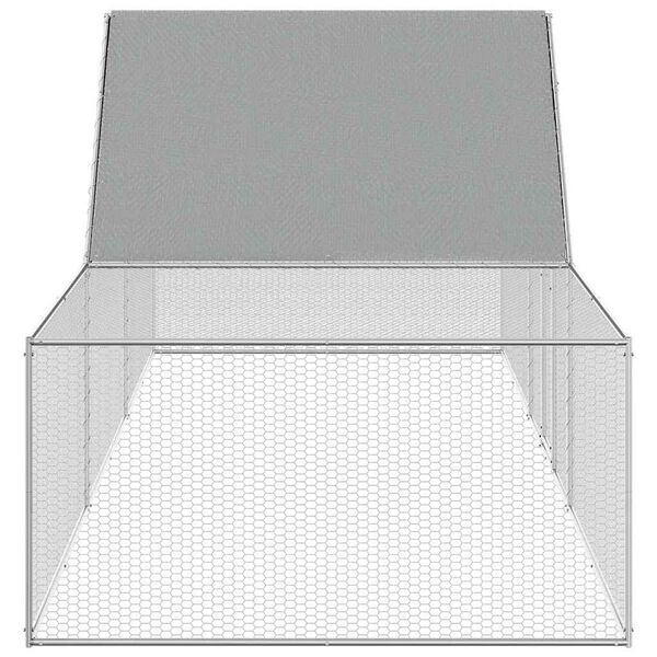 vidaXL Chicken Coop 5x1x1.5 m Galvanised Steel