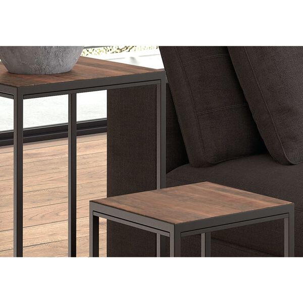 Rousseau 2 Piece Side Table Set Madeira Mangolia Wood