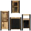 vidaXL Bathroom Furniture Set with Shelf 4 pcs Brown Soild Mango Wood