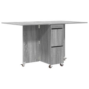 vidaXL Dinning Table 140 x 80 x 77 cm Engineered Wood Grey Sonoma