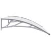 vidaXL Door Canopy Grey and Transparent 120x75 cm PC