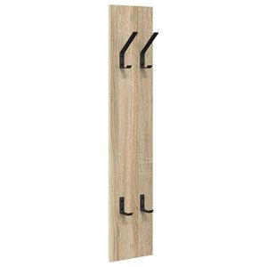 vidaXL Wall-Mounted Coat Rack Sonoma oak 20 x 1.5 x 100 cm