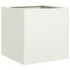 vidaXL Planter White 40x40x40 cm Cold-rolled Steel