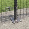 vidaXL Fence Post Grey 25 x 0.6 m (19 x 19 mm mesh) Steel and PVC