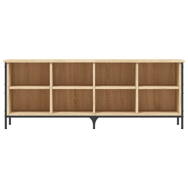vidaXL Shoe Cabinet Sonoma Oak 131x35x50 cm Engineered Wood
